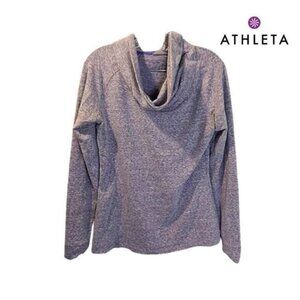 Athleta Women's Long Sleeve Pullovers Cowl Neck Shirt Workout Running Sweatshirt
